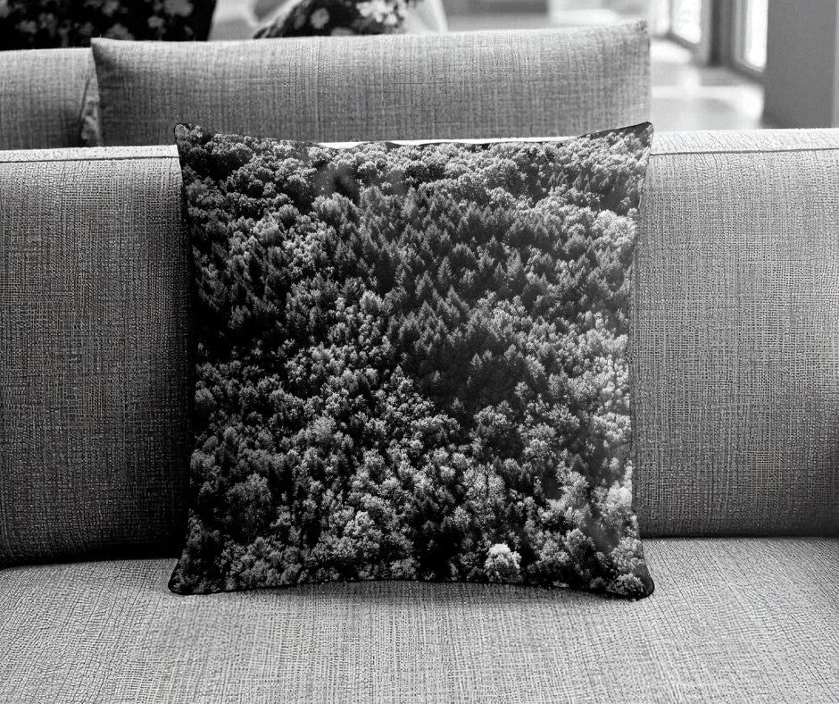 Housse de coussin - 45x45 cm - "Forêt du Chablais" - Karadrone