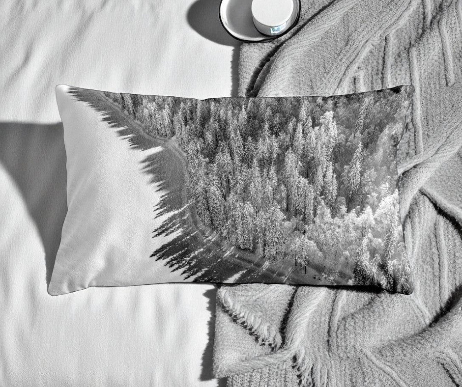 Housse de coussin - 30x50 cm - "Lac de Montriond"- Karadrone