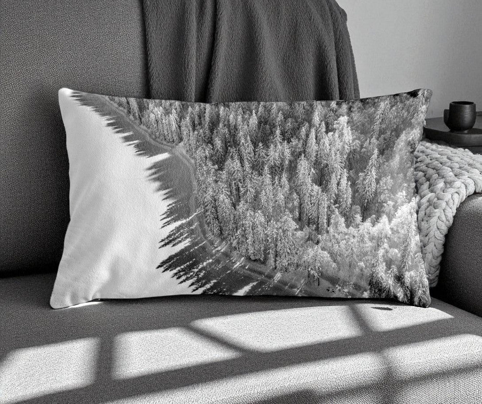 Housse de coussin - 30x50 cm - "Lac de Montriond"- Karadrone