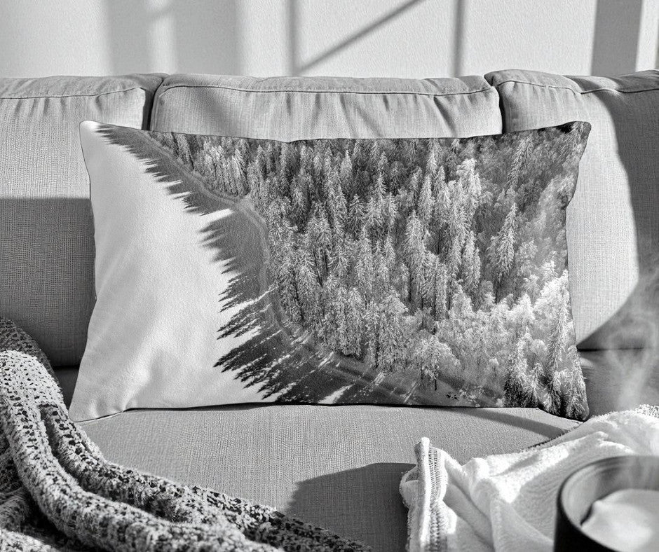 Housse de coussin - 30x50 cm - "Lac de Montriond"- Karadrone