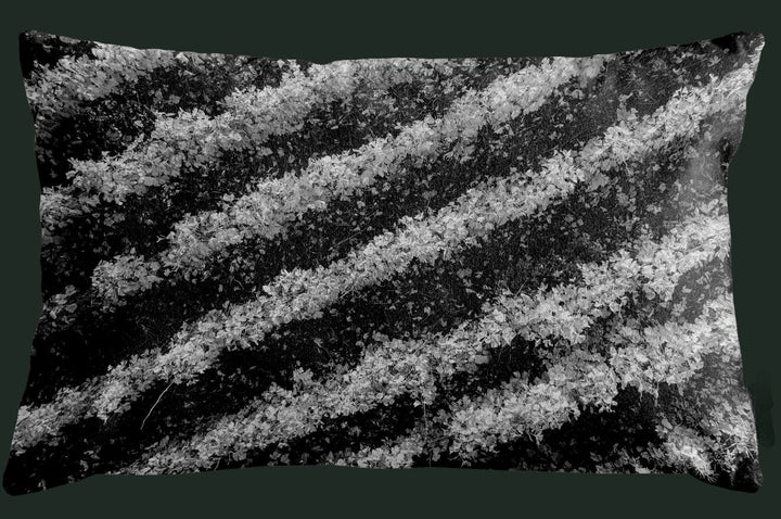 Housse de coussin décoratif pour l'intérieur "Vignes du Valais Suisse" (30x50cm) N&B)