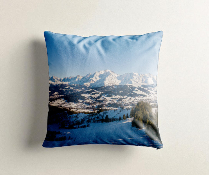 Housse de coussin décoratif pour l'intérieur "Massif du Mont-Blanc" (45x45cm)