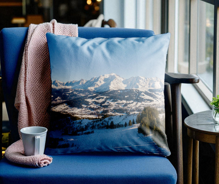 Housse de coussin décoratif pour l'intérieur "Massif du Mont-Blanc" (45x45cm)