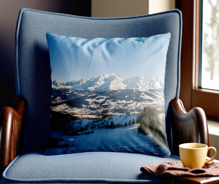 Housse de coussin décoratif pour l'intérieur "Massif du Mont-Blanc" (45x45cm)