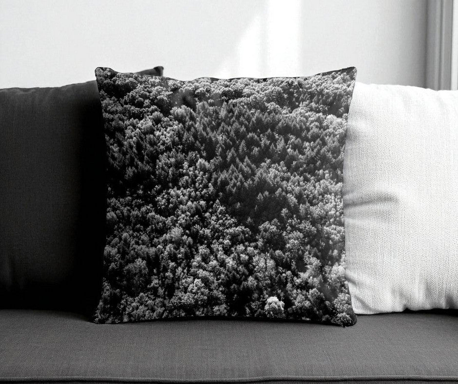 Housse de coussin - 45x45 cm - "Forêt du Chablais" - Karadrone