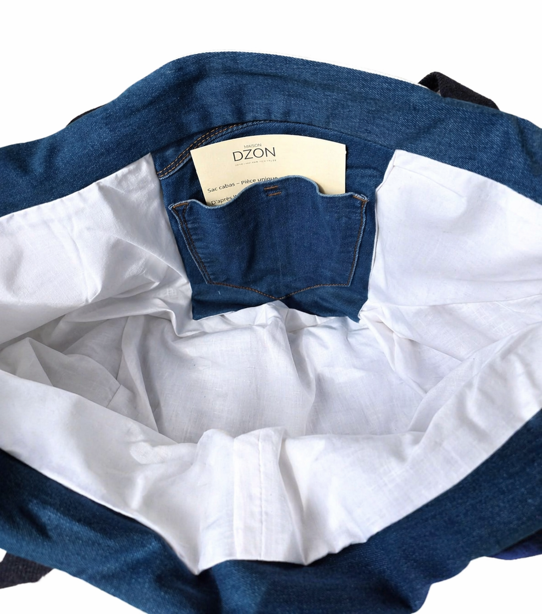 Sac cabas en denim recyclé – Reflets - Les Bleus du Lac – Maison DZON