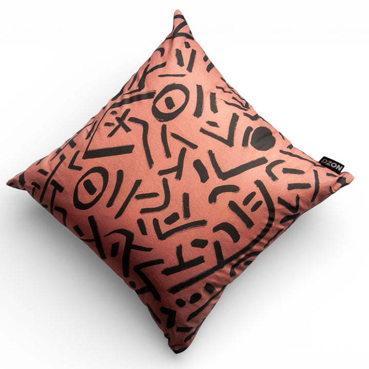 Housse de coussin rose mauve – Gestes Libres Willis – coton