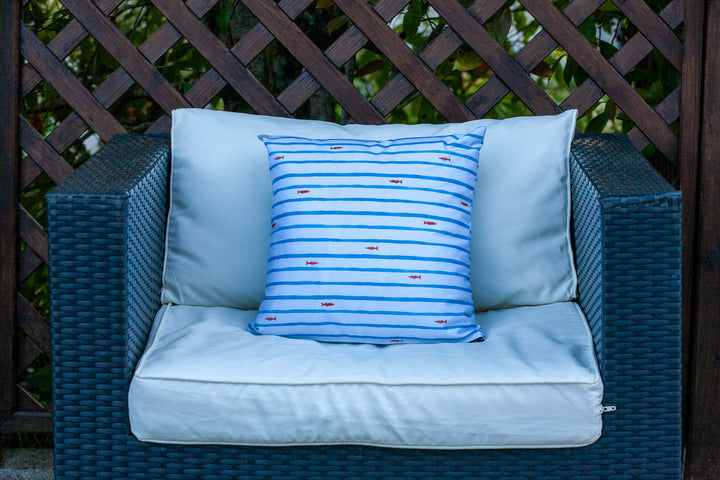 Housse de coussin outdoor “Petits Poissons” 40x40
