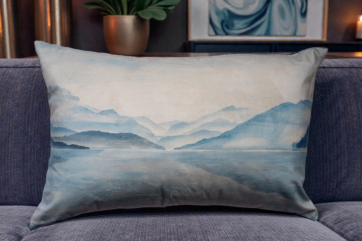 Housse de coussin 40x60 Albigny Bleu Ciel – Les Bleus du Lac