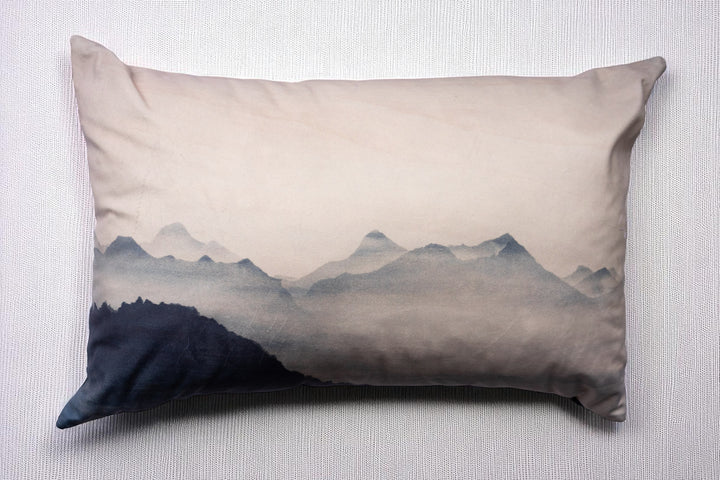 Housse de coussin “Les Bleus du Lac” – 40×60 cm