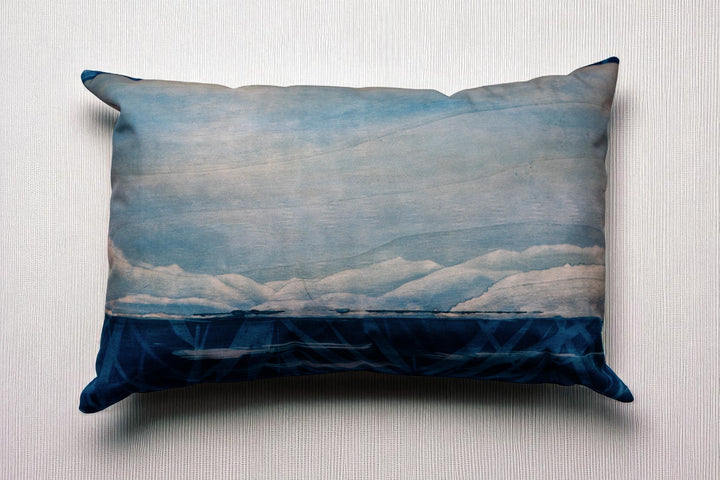 Housse de coussin “Les Bleus du Lac” – 40×60 cm outdoor