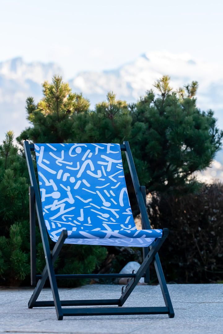 Chilienne bois design – Transat extérieur artistique – Gestes Libres Willis