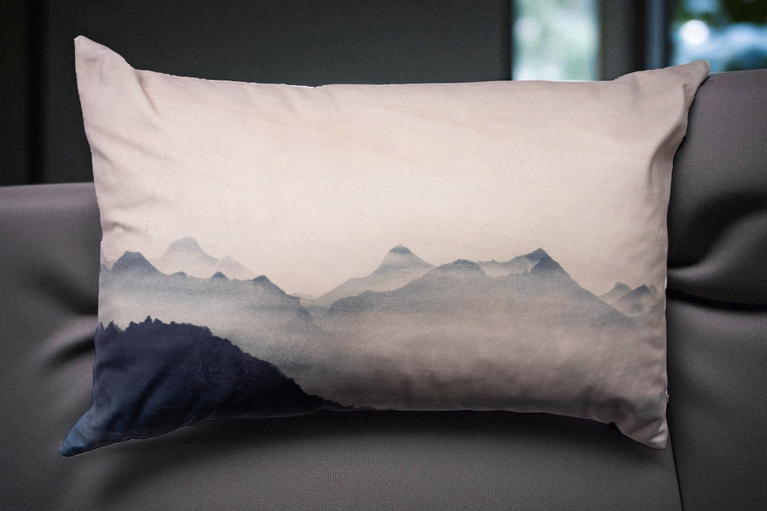 Housse de coussin “Les Bleus du Lac” – 40×60 cm