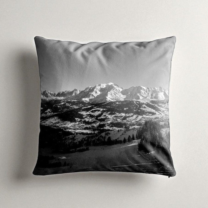 Housse de coussin - 45x45 cm - "Massif du Mont-Blanc"- Karadrone