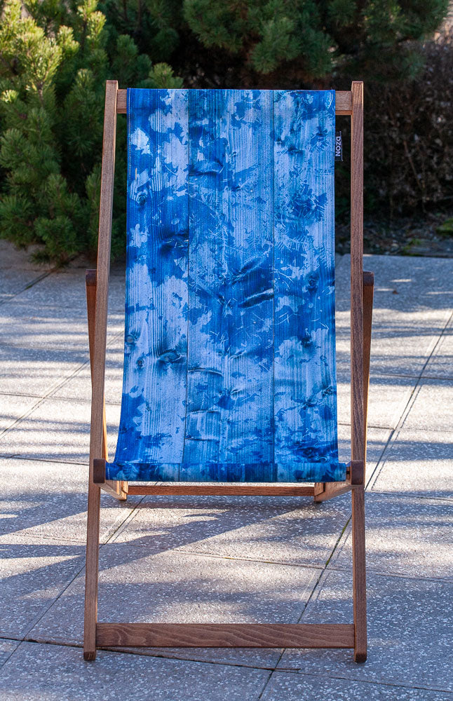 Chilienne en chêne massif - toile amovible – collection Les Bleus du Lac
