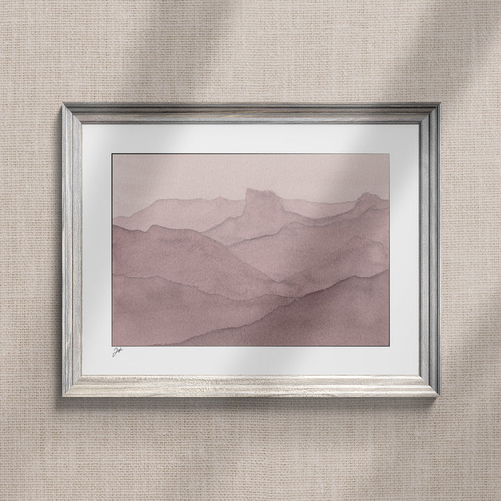Affiche Mont Aiguille – Art mural Alpes, vin & aquarelle