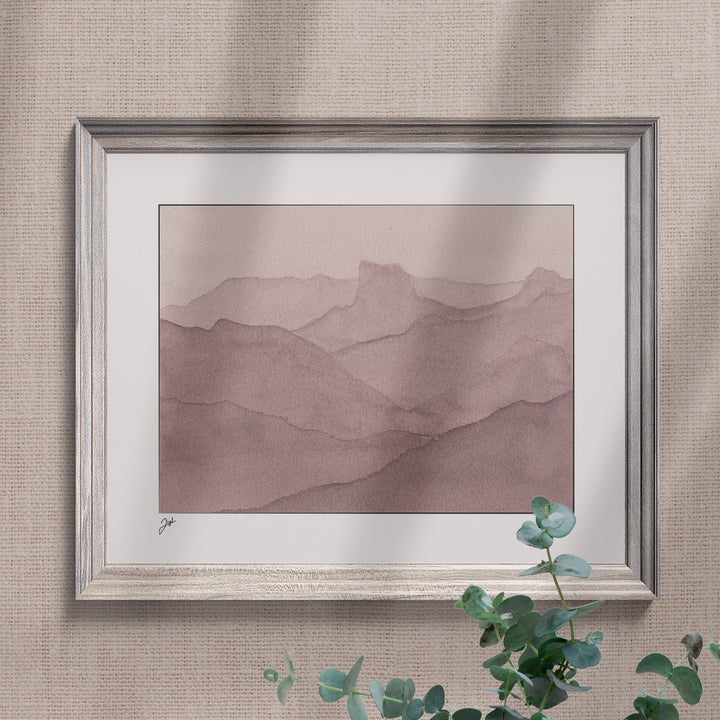 Affiche Mont Aiguille – Art mural Alpes, vin & aquarelle