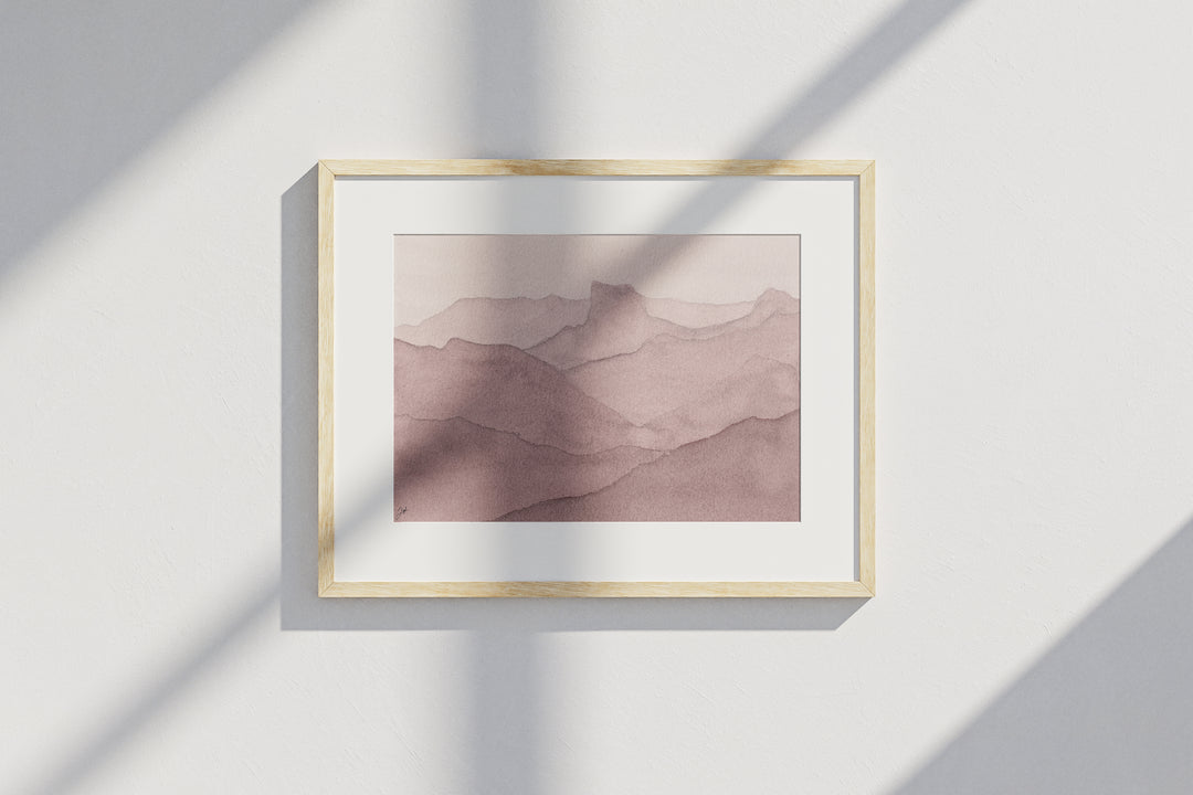 Affiche Mont Aiguille – Art mural Alpes, vin & aquarelle