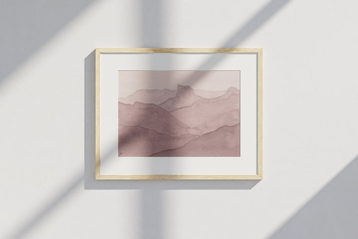 Affiche Mont Aiguille – Art mural Alpes, vin & aquarelle
