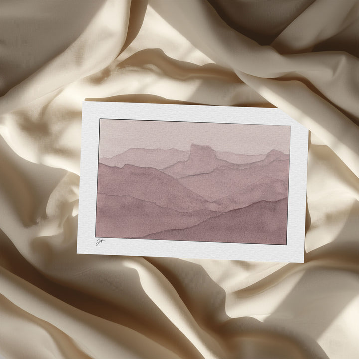 Affiche Mont Aiguille – Art mural Alpes, vin & aquarelle