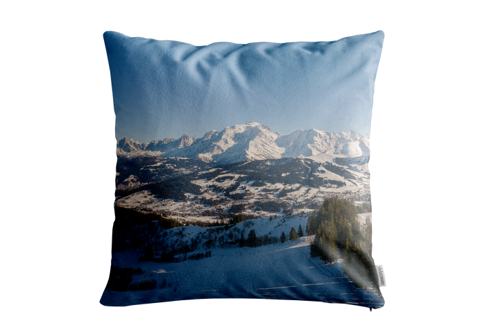Housse de coussin décoratif pour l'intérieur "Massif du Mont-Blanc" (45x45cm)