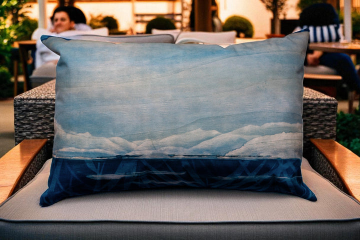 Housse de coussin “Les Bleus du Lac” – 40×60 cm outdoor