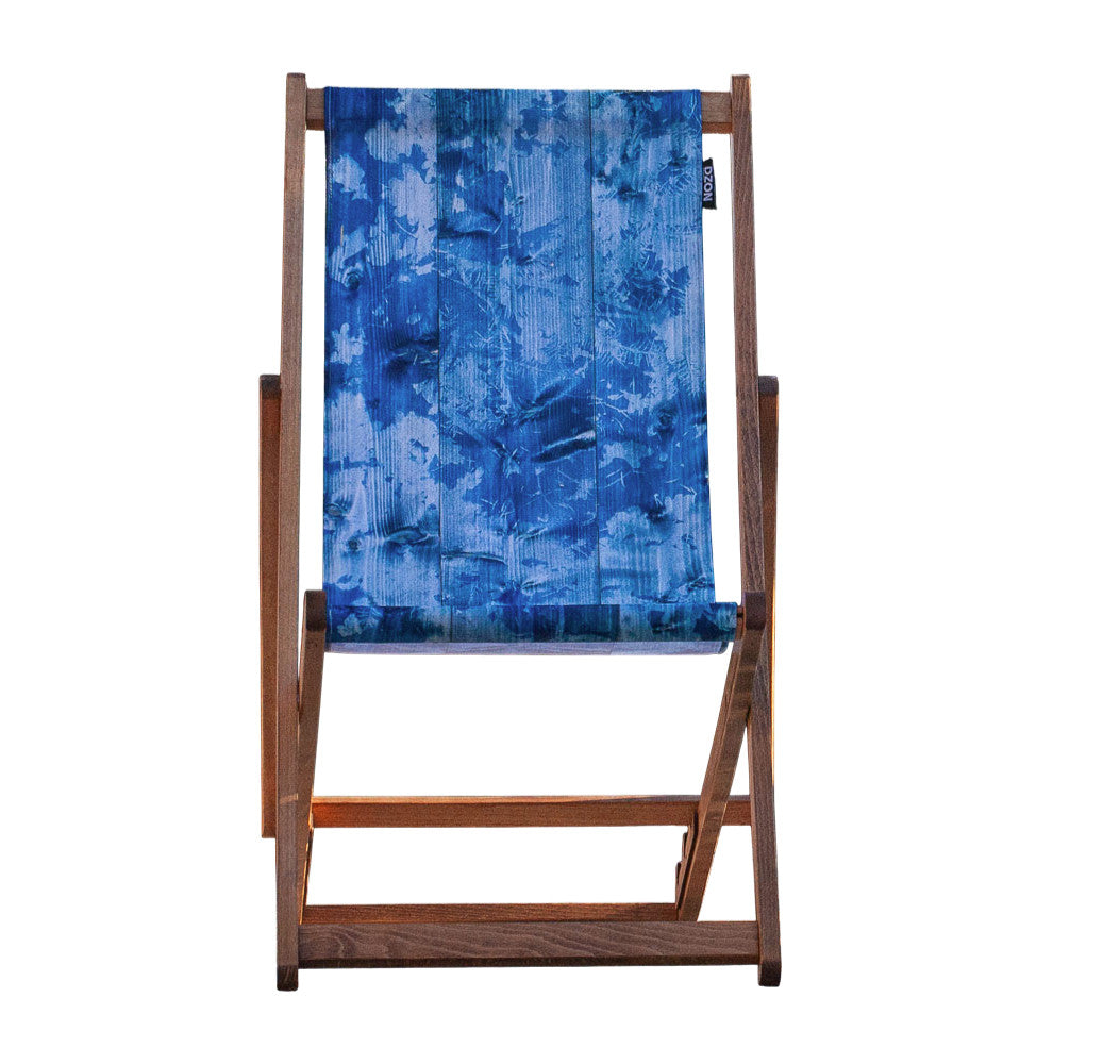 Chilienne en chêne massif - toile amovible – collection Les Bleus du Lac