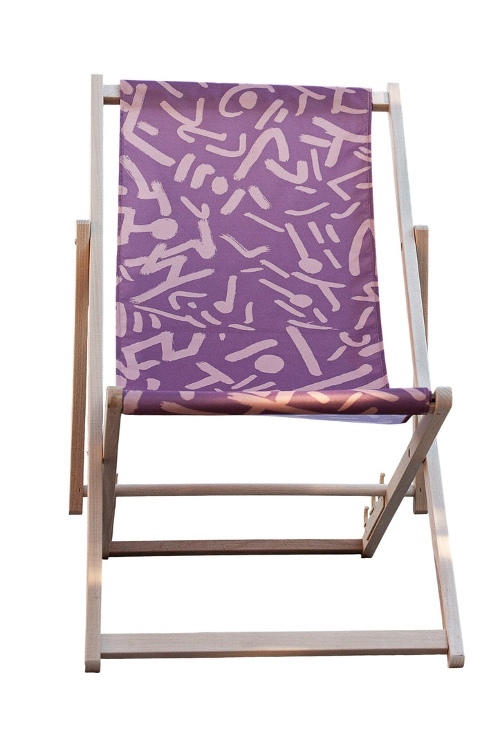 Chilienne bois design – Transat extérieur artistique – Gestes Libres Willis