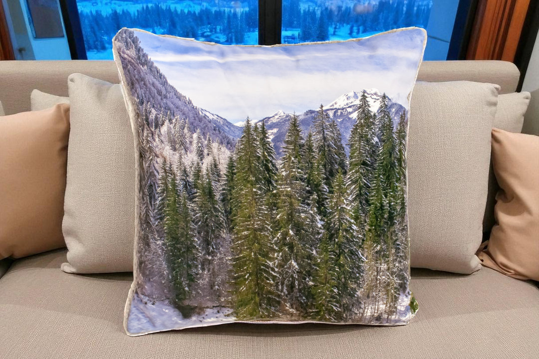 Housse de coussin - 45x45 cm - "Forêt de Montriond" Karadrone