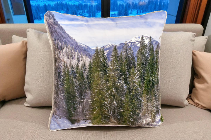 Housse de coussin - 45x45 cm - "Forêt de Montriond" Karadrone