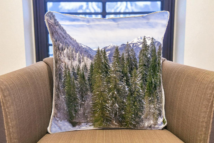 Housse de coussin - 45x45 cm - "Forêt de Montriond" Karadrone