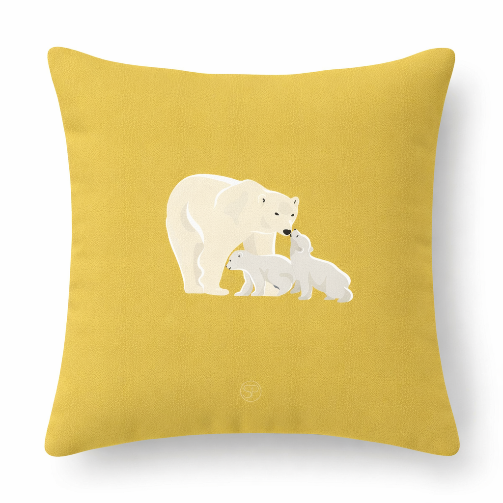 Housse de coussin jaune pollen – coton
