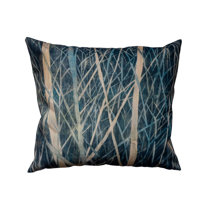 Housse de coussin extérieur 45x45 Les roseaux du lac - imperméable style artistique