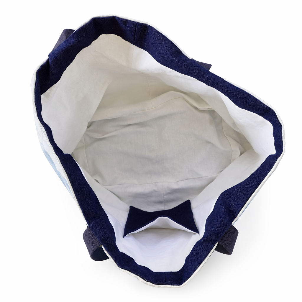 Sac cabas en denim recyclé – Reflets - Les Bleus du Lac – Maison DZON