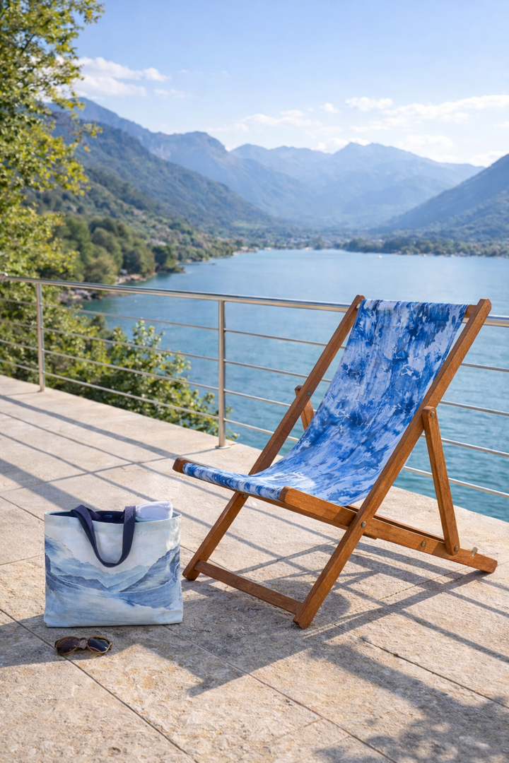 Sac cabas en denim recyclé – Reflets - Les Bleus du Lac – Maison DZON