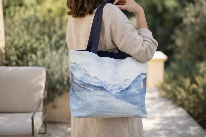 Sac cabas en denim recyclé – Reflets - Les Bleus du Lac – Maison DZON