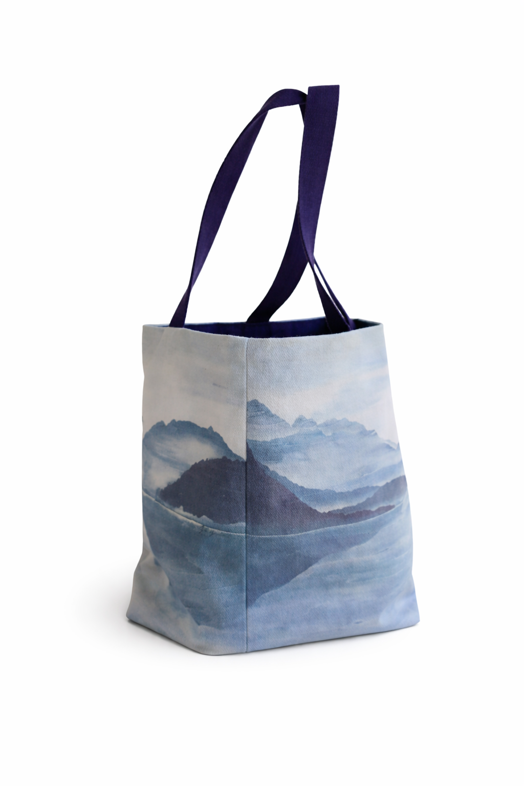 Sac cabas en denim recyclé – Reflets - Les Bleus du Lac – Maison DZON